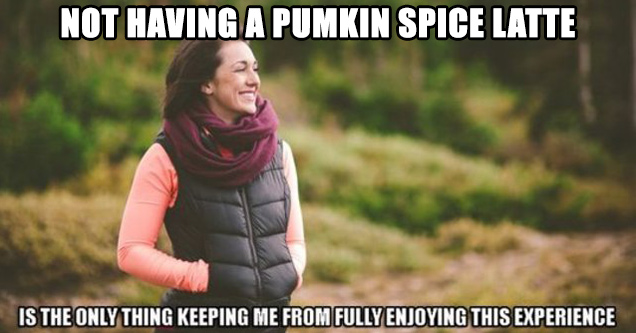 funny meme about pumpkin spice latte