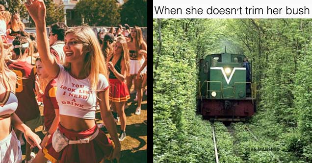 picture of cheerleader girl and train going through trees