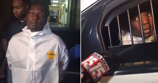 murder suspect snitches on friend to TV news reporter on live broadcast