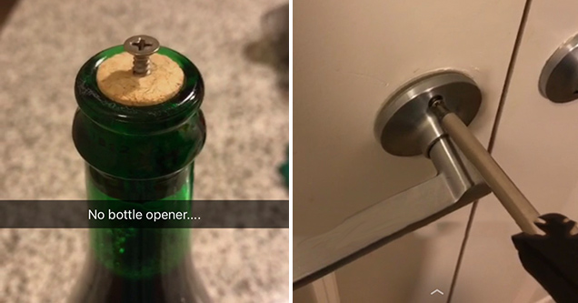 Woman Uses Brilliant Hack To Open Wine Bottle Wow Gallery