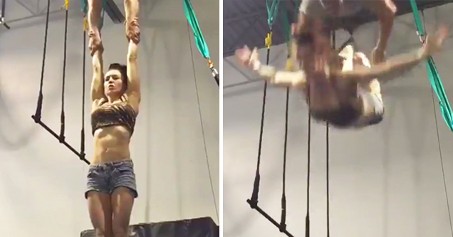 Trapeze Couple's Amazing Routine