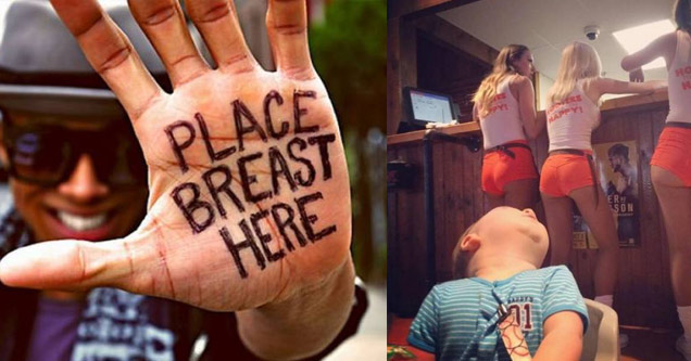 Humour - Place Breast Here | some things don t have to be taught