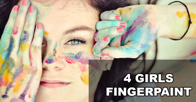 4 Girls Fingerpaint eBaum's World