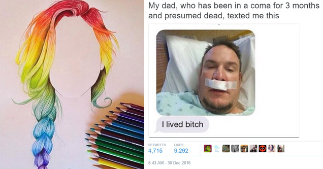 rainbow colours drawing | lived bitch - chris My dad, who has been in a coma for 3 months and presumed dead, texted me this I lived bitch 4,715 9,292 ODNO12