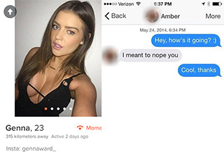 Tinder has become a game of who can pretend to be the craziest person in the relationship. 