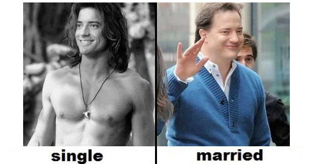 brendan fraser now - single married