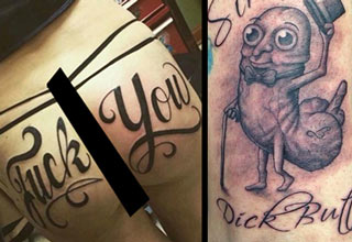 Crappy tattoos that come with a lifetime of regret.