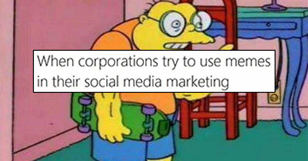 memes - hans moleman kid - When corporations try to use memes in their social media marketing