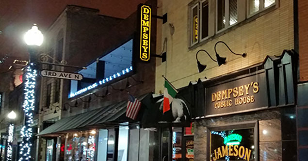 neon signs in a street