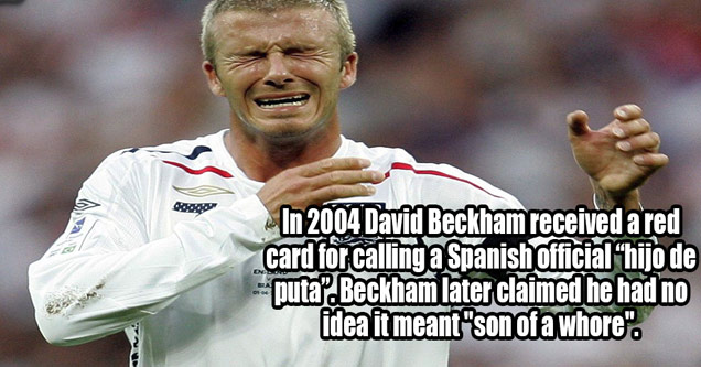 david beckham crying - eBaum's World pogo In 2004 David Beckham received a red card for calling a Spanish official