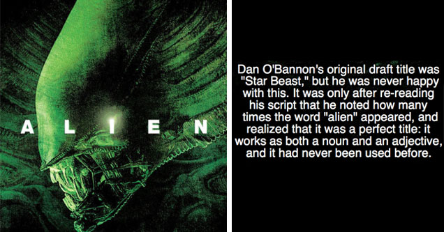 ridley scott's alien movie facts