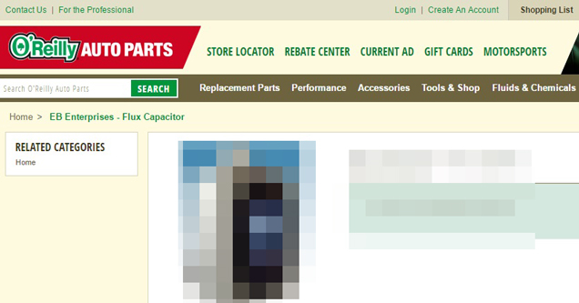 O Reily Auto Parts Webpage Has Awesome Easter Egg Funny Gallery