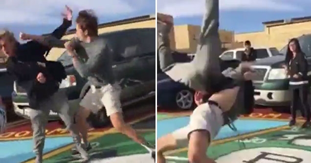 Guy Suplexed After Tagging Dudes Girlfriend in Send Nudes Video