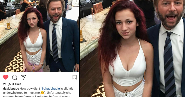 funny pictures - Cash me ousside girl with David Spade and not sure who that is