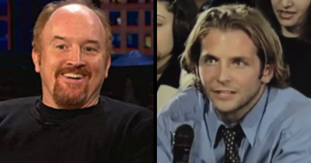 comedian louis ck and a young Bradly cooper