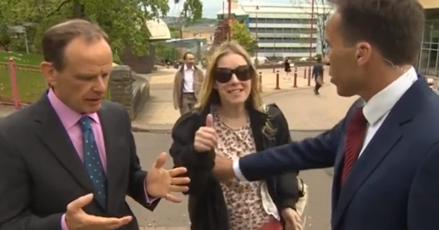 bbc reporter grabs a woman's breast on live TV