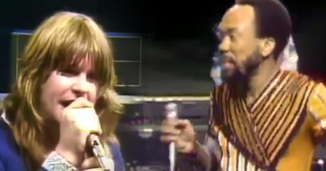 Ozzy Osbourne and Earth, Wind & Fire on stage