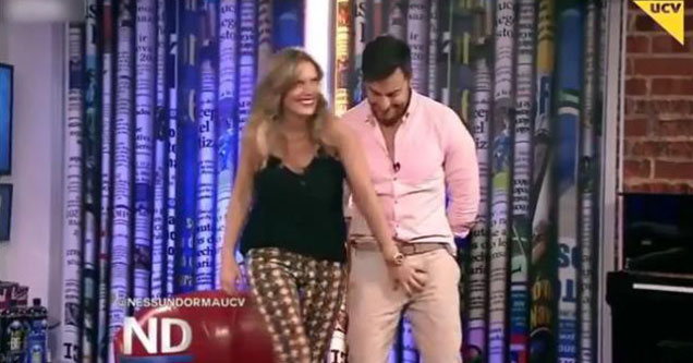 co-host grabs a man by the crotch on live tv