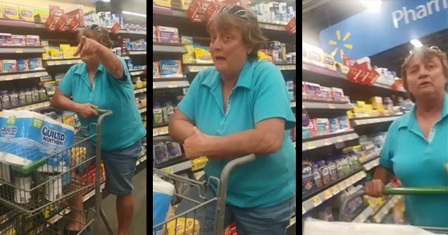 older white woman screaming racial slurs in walmart