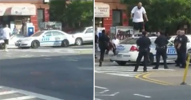 guy walks around ny looking for a fight with the nypd