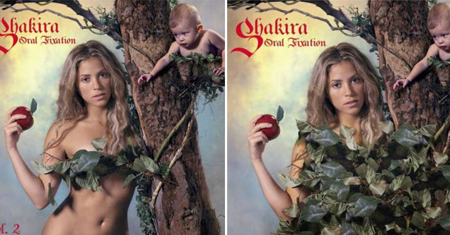 a censored shakira ad that was made for middle eastern audiances