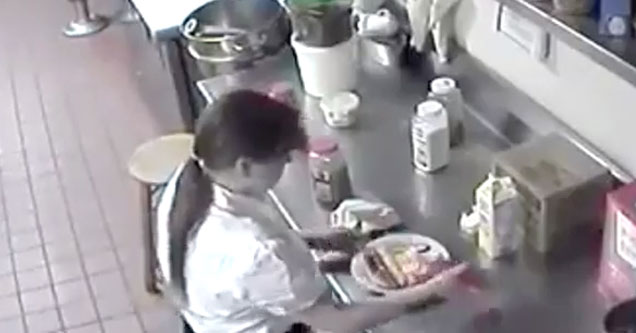 Waitress Caught Shoving Hot Dog Inside Her Before Serving It To Customer