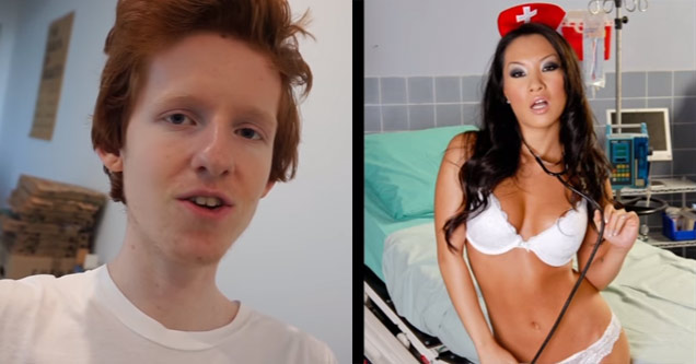 nerdy red head kid and porn star asa akira