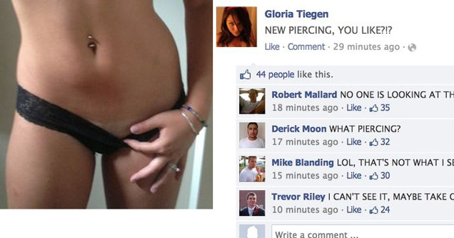 girl in small panties with facebook comments