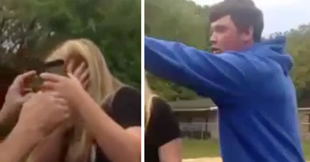 Boyfriend Hits Mom In Front Of Her Son, Gets Instantly Knocked Out