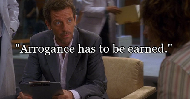 hugh larie from tv show house with quote