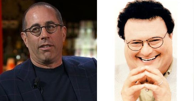 comedian jerry seinfeld and newman from seinfeld