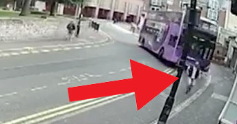 Man hit buy bus and then gets a pint of beer