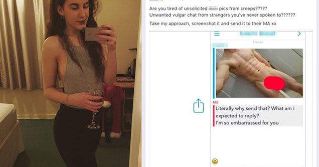 girl gets revenge on guys who send dick pics