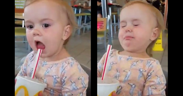 Adorable Little Girl Tries Soda For The First Time