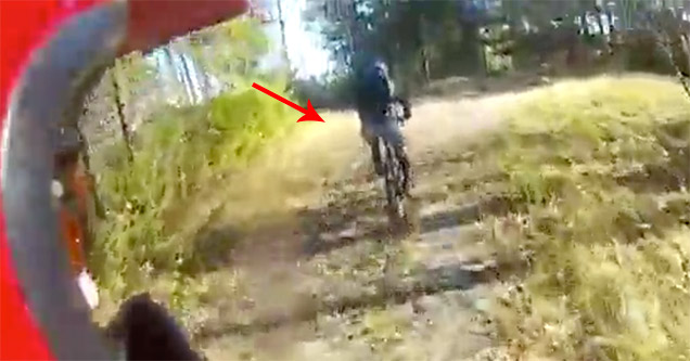 bike wipeout on trail