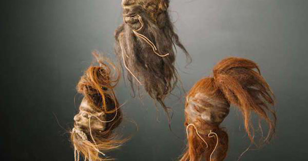 Replica shrunken heads.