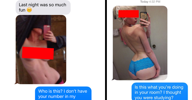 Unfortunate texts sent to the wrong person. 