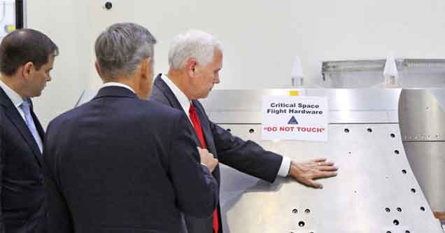 photoshop contest of mike pence touching nasa equipment