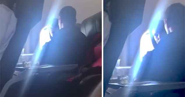 couple caught doing sexual things on a plane