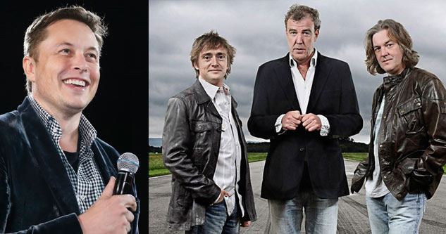 elon musk and the top gear hosts