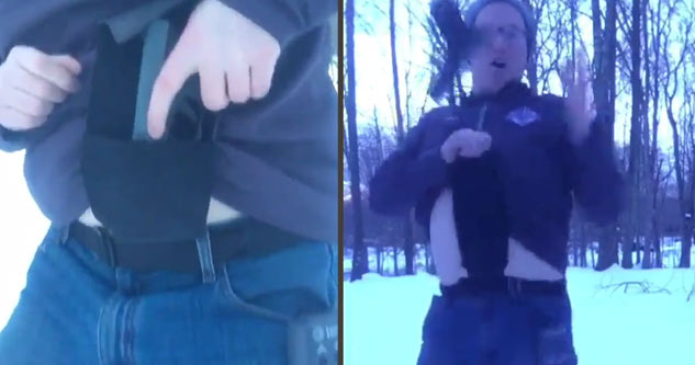 Guy's Hilarious Review for the worst gun holster ever