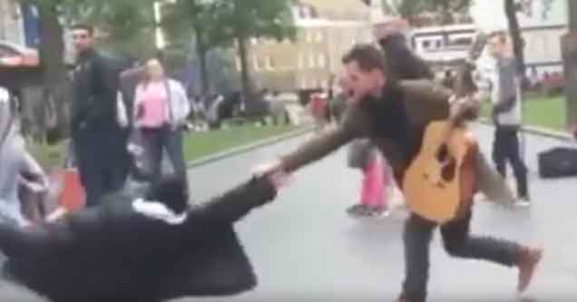 don't piss off street performers