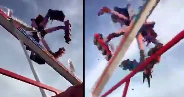 Spectator Captures Horrific Accident When a Fair Ride Suddenly Comes Apart