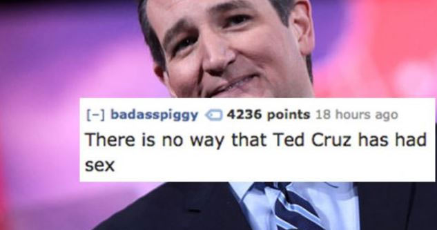 Senator Ted Cruz, part of 15 Celebrity Sex Tapes That NO ONE Wants To See