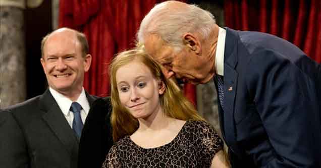 joe biden is a total creep to little kids