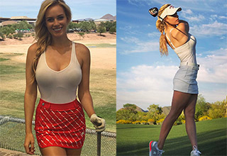 There's no way a round of golf could get boring with an opponent like her.