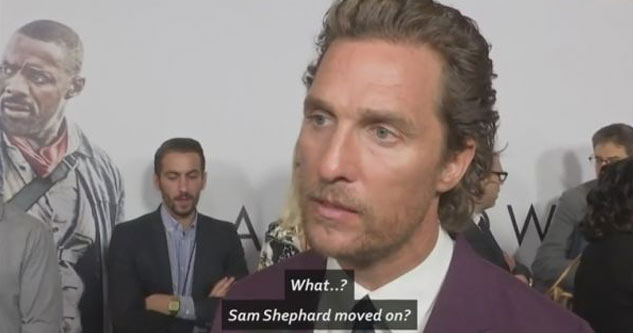 Matthew McConaughey Reacts to the News of Sam Shepard Passing