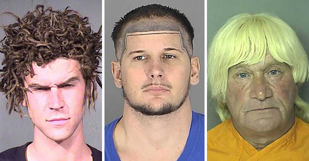 crazy mugshot hairdos