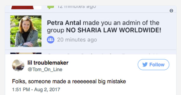 Anti-Islam Facebook Group Accidentally Admins Wrong Dude, Gets Trolled Hard