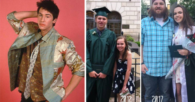 man in colorful suit and graduation pics